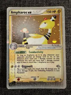 Ampharos ex 89/97 EX Dragon Holo Ultra Rare SWIRL Lightly Played Pokemon Card - Image 3