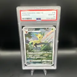 2025 POKEMON SIMPLIFIED CHINESE CBB2 C-GEM PACK VOL 2 #15 LEAFEON PSA 10 - Image 1