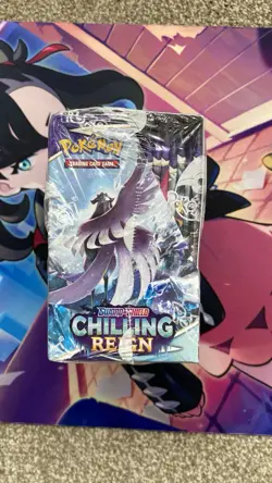Pokemon TCG Sword Shield Chilling Reign Booster Box Sealed Split on Front Wrap - Image 3