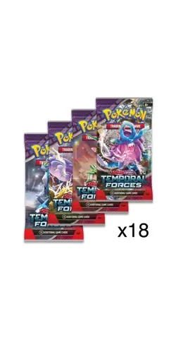 Pokemon TCG: Scarlet & Violet TEMPORAL FORCES 18 Sealed Booster Packs SV05 - Image 1