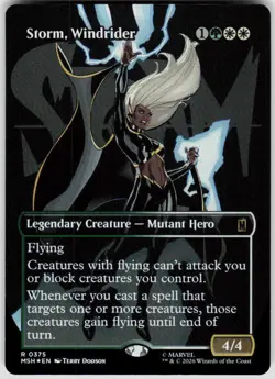 Storm Windrider Borderless Foil 375 Marvel Super Heroes Magic the Gathering - Image 1
