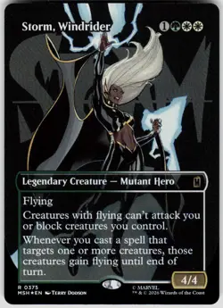 Storm Windrider Borderless Foil 375 Marvel Super Heroes Magic the Gathering - Image 1