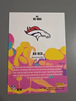 2024 Panini Rookies & Stars - Rookie Exclusive Bo Nix #RE-BNX (RC) - Image 2