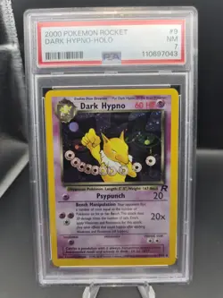 2000 Pokemon Rocket #9 Dark Hypno Holo PSA 7 - Image 1