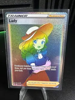 Pokemon TCG Lady 208/196 Lost Origin Holo Rainbow Secret Rare Card - Image 1