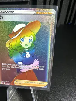 Pokemon TCG Lady 208/196 Lost Origin Holo Rainbow Secret Rare Card - Image 3
