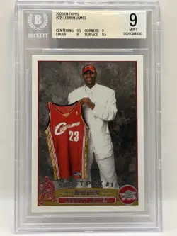2003-04 Topps Rookie Lebron James RC #221 BGS 9 MINT - Image 2