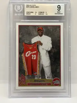 2003-04 Topps Rookie Lebron James RC #221 BGS 9 MINT - Image 3