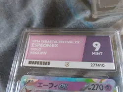 2024 Terastal Festival Ex Espeon Ex Holo #063 Ace 9 Slab Japanese - Image 4