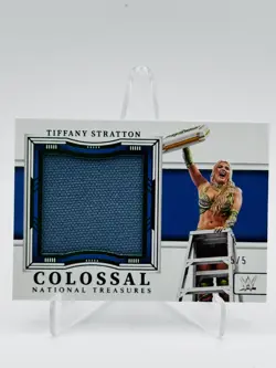 2024 Panini National Treasures WWE Tiffany Stratton Colossal Mat Materials #/5 - Image 1