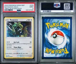 2019 Pokemon SWSH Black Star Promo Triple Blisters Pack Rayquaza-Holo #029 PSA 9 - Image 3