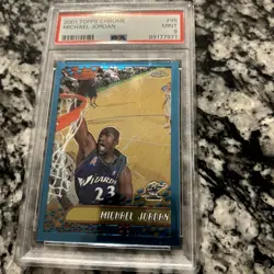 2001 topps chrome michael jordan psa 9 - Image 1