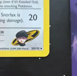 Pokemon TCG Rocket's Snorlax 33/132 Team Rocket Rare Regular English 2000 90 HP - Image 4