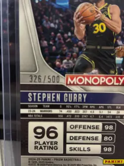 2024-25 Panini Prizm Monopoly Gold Millionaire Shimmer #83 Stephen Curry /500 - Image 2