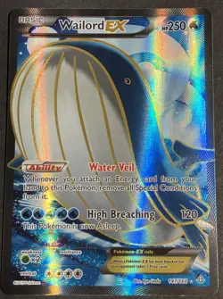 Pokemon Wailord EX 147/160 Full Art Ultra Rare XY Primal Clash Holo LP - Image 1