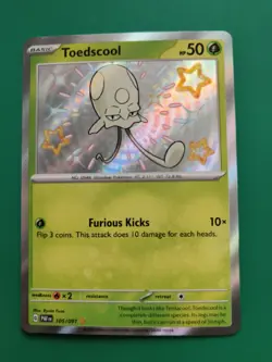 Pokemon Toedscool TCG Paldean Fates Baby Shiny Rare Card 105/091 NM Condition - Image 1