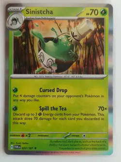 Pokemon TCG Sinistcha 022/167 TWM Twilight Masquerade Holo Rare Card NM - Image 1