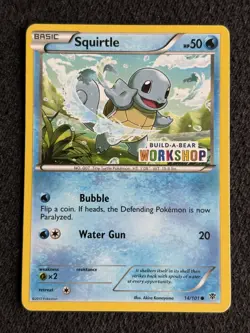 Pokemon TCG Squirtle Build-A-Bear Workshop Promo Stamped Card 14/101 LP - Image 1
