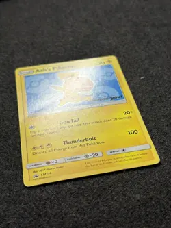 Pokemon TCG Ash’s Pikachu SM114 Special Promo Card MP - Image 3