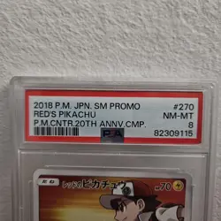 Pokemon - 20th Anniversary - Red’s Pikachu - 270/SM-P - PSA 8 - Image 3
