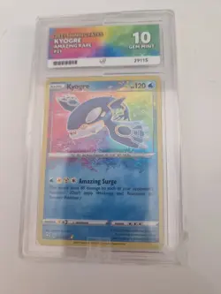 Amazing Rare Kyogre 021/072 ACE 10 GEM MINT Pokemon Cards Holo Shining Fates - Image 1