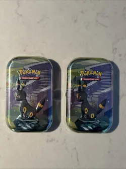Pokemon TCG Prismatic Evolutions Umbreon Mini Tins Bundle - 2 Tins - Sealed - Image 1