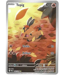 Tepig 096/086 Sv: White Flare Illustration Rare Full Art Holo - Image 1
