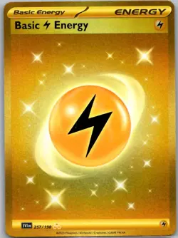 Basic Lightning Energy 257/198 Hyper Rare Scarlet & Violet Pokemon Near Mint - Image 1
