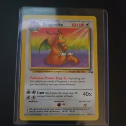Pokemon TCG Dragonite Fossil Card 19/62 Regular Rare, Non-Holo Vintage - Image 1