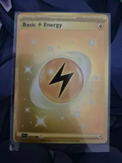Pokemon TCG Basic Lightning Energy Scarlet & Violet-Base Set 257/198 Holo Hyper - Image 1
