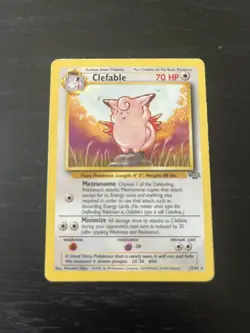 Clefable 17/64 Jungle Set Non Holo Rare Pokemon Card Wotc - Image 1