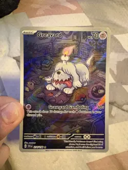 Pokemon TCG Greavard Scarlet & Violet Base Set Holo Card 214/198 Illustration - Image 1