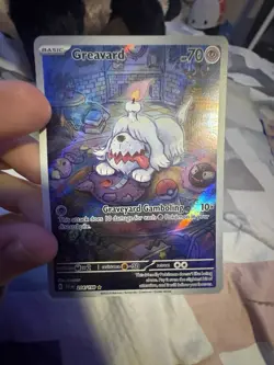 Pokemon TCG Greavard Scarlet & Violet Base Set Holo Card 214/198 Illustration - Image 2