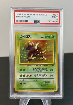 Pokemon 1997 PSA 9 Japanese Pinsir Holo Jungle 127 Card - Image 1