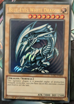 Yu-Gi-Oh! LCKC-EN001 Blue-Eyes White Dragon Original Art 1st Edition Near Mint - Image 1