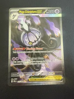 Mega Chandelure EX 115/119 Pitch Black Sir Special Illustration Rear - Image 1
