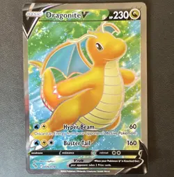 Pokemon TCG Dragonite V 076/078 Pokemon GO Full Art Holo Ultra Rare EN 230HP - Image 1