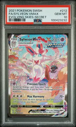 2021 POKEMON SWORD & SHIELD EVOLVING SKIES SECRET FULL ART/SYLVEON VMAX PSA 10 - Image 1