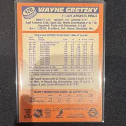 O-Pee-Chee 1988-89 Wayne Gretzky Base Set #120 Los Angeles Kings - Image 2