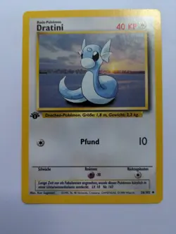 Dratini 26/102 1st Edition GERMAN Uncommon Pokemon TCG WOTC Base Set LP - Image 1