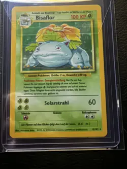 GERMAN Bisaflor 1st Edition 15/102 Holo Base Set Venusaur Pokemon Card - Image 1