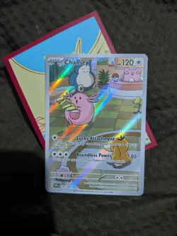 Pokemon Chansey TCG Twilight Masquerade Holo Card Illustration - Image 1