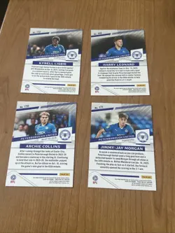 Panini Prestige EFL Peterborough United Base Card Bundle (4 Cards) - Image 2