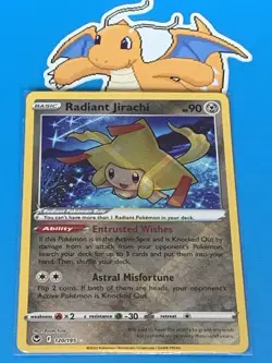 Pokemon TCG Radiant Jirachi Card 120/195 Silver Tempest Ultra Rare NM - Image 1
