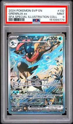 2024 Pokemon Greninja ex #132 PSA 9 Mint Special Illustration Rare SVP Promo - Image 1