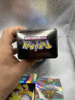 2004 EMPTY Pokemon Trading Card Game Tin Legendary Birds and Stickers - Image 5