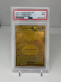 Pokemon Mega Gardevoir EX TCG Mega Hyper Rare Mega Evolution Card 187/132 PSA 9 - Image 1