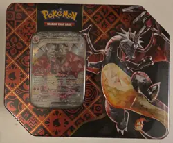 Pokemon TCG Paldean Fates Charizard Tin 5 pack Brand New Factory Sealed SVP074 - Image 1