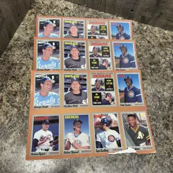 Lot Of 3 1992 Baseball Cards Magazine Uncut Card Sheet 41-48 THOME/LOFTON ROOKIE - Image 1