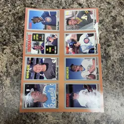 Lot Of 3 1992 Baseball Cards Magazine Uncut Card Sheet 41-48 THOME/LOFTON ROOKIE - Image 2